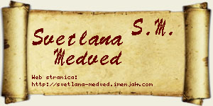 Svetlana Medved vizit kartica